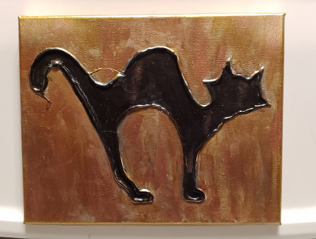 Startled Cat Original Painting