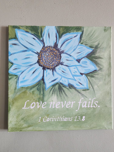 1 Corinthians 13:8 Original 12x12 Painting